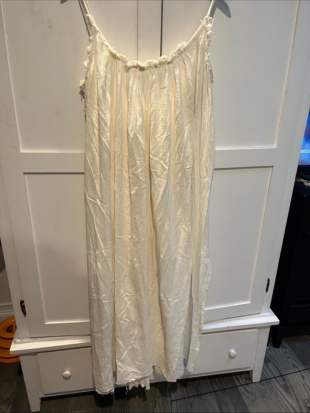 Elan Cream Midi Boho Dress